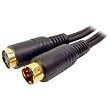 Cables Unlimited AUD-2100-06 6-Feet S-Video SVHS Male to Female 4-Pin Cable (Black)