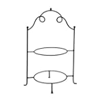 Tuscan 2 Tier Wrought Iron Metal Serving Plate Stand