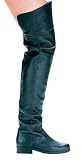 Men's 125-Tyler 1 Heel Pig Leather Thigh High Boots. (Mens Sizes)