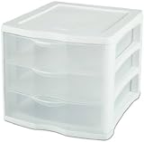 Sterilite Corp. 17918004 ClearView 3 Storage Drawer Organizer