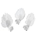 White Mushroom Robin Birds with Fancy Feather Fantail | 12 Birds | for Indoor Decor