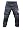 Black Waterproof CE Armoured Cordura Motorcycle Trousers (40L)