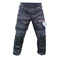 Black Waterproof CE Armoured Cordura Motorcycle Trousers
