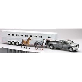 DODGE RAM FIFTH WHEEL W/ HORSE TRAILER Truck New Ray