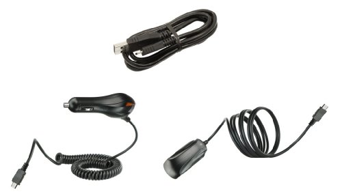 Motorola Moto X (1st Gen, 2nd Gen) - Premium Combo Pack - Wall Charger + Car Charger + Micro USB Cable + ATOM LED Keychain Light