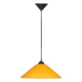 Eglo 7422ZA Uppsala 1 Light Pendant Light Fixture, Orange by Eglo