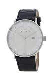 Swiss Watches:Lucien Piccard Swiss Movement Sharp White Dial Silver Tone Leather Date Watch 28183SL