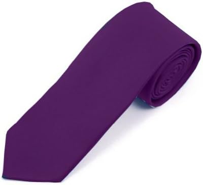 Solid Color Mens Skinny 2" Tie - Eggplant