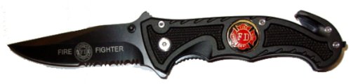 FIREFIGHTER SURVIVAL RESCUE FOLDING KNIFE & FREE FIREFIGHTER CAP FIREFIGHTER SURVIVAL RESCUE FOLDING KNIFE & FREE FIREFIGHTER CAP Hunting Knives