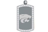 Crystal Dog Tag Kansas State Wildcats