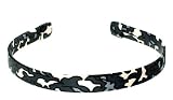 L. Erickson USA 1/2 Ultra Comfort Headband 100% Silk Charmeuse - Midnight Floral