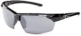 Tifosi Jet 0210400270 Wrap Sunglasses,Gloss Black Frame/Smoke Lens,One Size