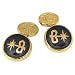 Torrini Gold and Enamel Logo Cufflinks