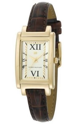 31nYjztvZbL Tommy Hilfiger Womens Brown Leather Strap Watch #1780828