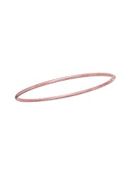 14K Rose Gold 08" 3.0mm Textured Round Tube Stackable Bangle