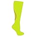 MadSportsStuff Softball Socks with Stitches Over the Calf (Neon Yellow/Red, Medium)
