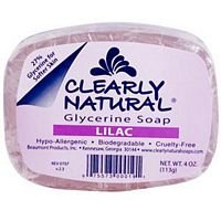 Clearly Natural Glycerine Soap Bar Lilac - 4 Oz, 4 pack