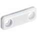 Polypropylene Sealed Counter Plate, 1-49/64" Length, White (Pack of 5)