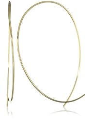 Jules Smith "Girls Night Out" Gold Round Wire Hoop Earrings