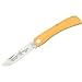 Queen Knives 70A Country Cousins Pocket Knife with Amber Delrin Handles