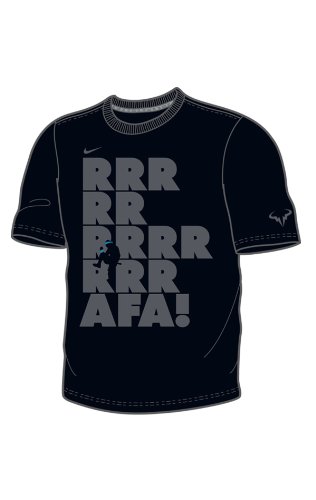 Nike Herren Tennisshirt Rafa, black/dark grey, L, HN511010L