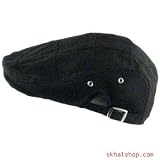 COTTON MESH DRIVING DRIVER GOLF IVY CAP HAT * BLACK * Medium / Large