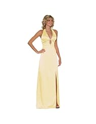 Charmeuse/Polyester/Satin Halter Beaded Cutout Slit Evening Dress 