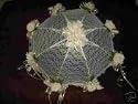 Decorated Bridal Shower Wedding White Lace Umbrella Parasol 32" Ivory Roses
