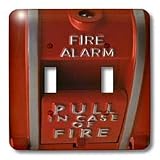 Florene Children s Art - Red Fire Box - Light Switch Covers - double toggle switch by 3D Rose
