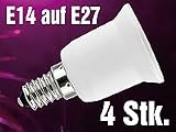 Produkt-Bild: Lunartec Lampensockel-Adapter E14 auf E27, 4er-Set