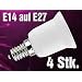 Lunartec Lampensockel-Adapter E14 auf E27, 4er-Set