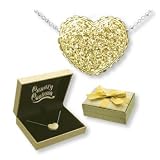 Contessa Canary Yellow Pave Crystal Heart Pendant Boxed