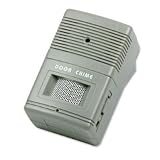 Visitor Arrival/Departure Chime, Light-Reactive Sensor, Battery Operated, Gray