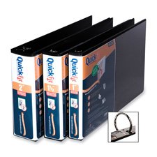 Stride- Inc. STW95031L Legal-Size Binders- Round Ring- 2in. Cap- 8-.50in.x14in.- Black