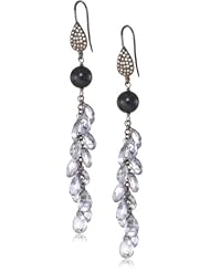 Wendy Brigode Diamond Earwire with White Topaz Drops Earrings