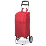 Picnic Time Metro Kart Insulated Tote On Folding Trolley (Red)