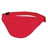 Fantasybag Two Zippered Fanny Pack, Adjustable polyweb waist belt-Red
