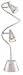 Adesso Venus Spiral Table Lamp, Steel