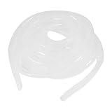 uxcell　スパイラルチューブ　ポリエチレン　クリアホワイト　132g　 6.3M　再利用可能　１本入り