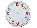 Clock -White Face Backwards Numbers