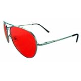 G&G Classic 51mm Color Aviator Sunglasses Chrome Frame Spring Hinge