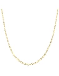 14 Karat Yellow Gold 1.8-mm Solid Textured Rolo Link Chain (18 Inch)