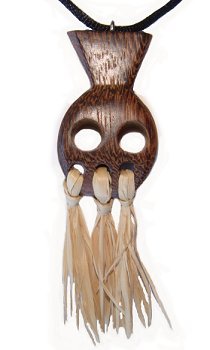 Hawaiian Koa Wood Ikaika Warrior Necklace From Hawaii