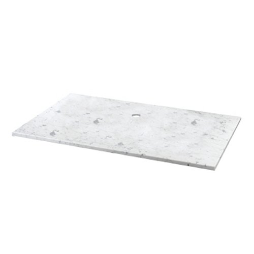 Pegasus 52108 25-Inch Carrara Marble Vessel Top with Drain Hole and EZ Punch Faucet Hole Drillings