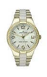 AK Anne Klein White Ceramic/Crystal Mother-of-Pearl Dial Women's Watch #9118WTGB