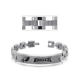 NFL Titanium Philadelphia Eagles Link Bracelet