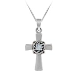SterlingSilverBlueTopazCelticCrossPendant,18