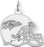 Sterling Silver NFL Baltimore Ravens Football Helmet Charm