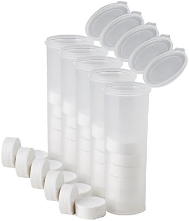 Magic Pill Compressed Pill Shaped Portable Travel Expanding Towelettes Safe for Airlines, Camping, Hiking, Kids in Pocket Sized Carrying Tube. 5-Pack