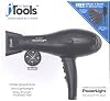 Bio Ionic iTools Power Light Nanolonic Pro Dryer 1875W - Black Matte w/ FREE Diffuser & Brush